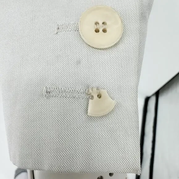 Burberry Trench Chelsea Kensington Short Belt Jacket Coat Grey Rain White 14R LW - Picture 12 of 16